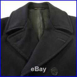 Vintage 40s Navy Peacoat Mens 36 Navy Clothing Depot Pea Coat Wool Military