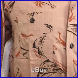Vintage 40s Nos Jc Penney Co Pacific Cloth Sailing Island Hawaiian Sanforized M