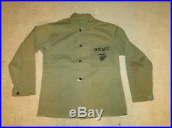 Vintage 40s WWII USMC US MARINE CORPS P44 HBT Herringbone Trousers jacket
