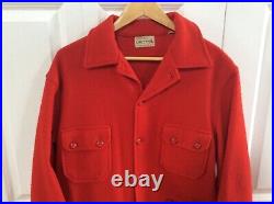 Vintage 50's CHIPPEWA 100% Red Virgin Wool Men's Jacket Coat MEN Size 42