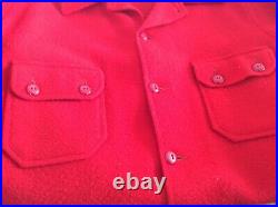 Vintage 50's CHIPPEWA 100% Red Virgin Wool Men's Jacket Coat MEN Size 42