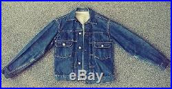 Vintage 50’s Indigo Levi’s Big E Pleated Denim Jacket
