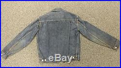 Vintage 50's Indigo Levi's Big E Pleated Denim Jacket
