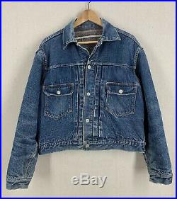 Vintage 50's Levis 517XX Type 2 Big E Selvedge Denim Jacket Fits 42