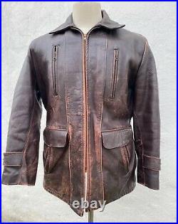 Vintage 50's Sears Hercules Horsehide Leather Motorcycle Jacket C-014