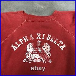 Vintage 50s 60s Sweatshirt 100% Cotton Fades 1950s Alpha IX delta College Gym