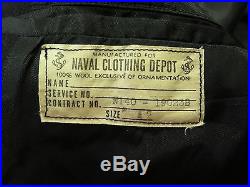 Vintage 50s 8 Button Pea coat Mens 42 Naval Clothing Depot Peacoat Korea War Era