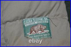Vintage 50s ALASKA SLEEPING BAG DOWN FILLED CIVILLIAN NAVY DECK JACKET LARGE L