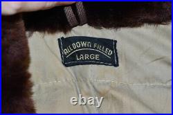 Vintage 50s ALASKA SLEEPING BAG DOWN FILLED CIVILLIAN NAVY DECK JACKET LARGE L