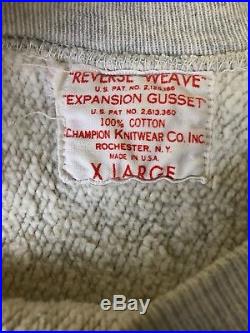 Vintage 50s CHAMPION REVERSE WEAVE cotton SWEATSHIRT extra Large Xl Running Man