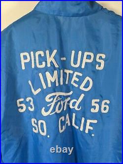 Vintage 60s 70s Embroidered Ford Truck Southern California LA Race Jacket XL