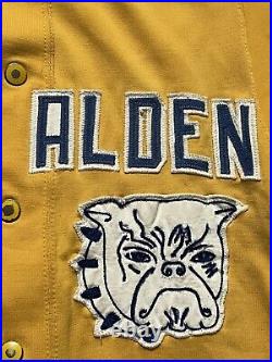 Vintage 60s 70s Wilson Alden Bulldogs Basketball Warm Up Shirt XS Extra Small