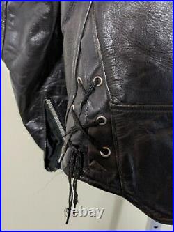 Vintage 60s Beck Motorcycle Leather Jacket Schott Perfecto NYC USA 38