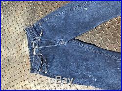 Vintage 60s Big E Levis 501 Jeans 2 Tabs Selvage Single Stitch W 27 L 26