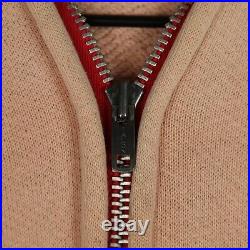 Vintage 60s Faded Pink Zip Up Hoodie Sweatshirt Size M