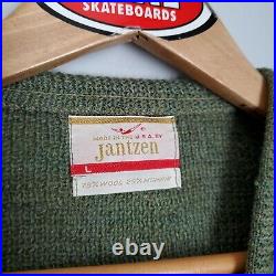 Vintage 60s Jantzen Mohair Cardigan Cobain Sweater Grunge Fuzzy Men's Large