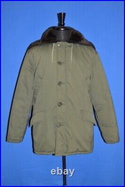 Vintage 60s LL BEAN WINTER OLIVE DRAB GREEN MILITARY STYLE PARKA JACKET LARGE L