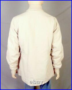 Vintage 60s Lakeland Clicker Jacket Car Coat Tan Poplin USA Made Rockabilly 44 L