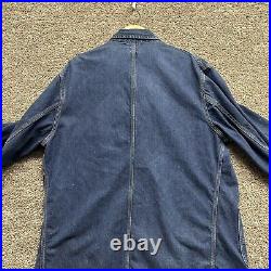 Vintage 60s Lee 91-J Jelt denim Chore coat Made In USA sanforized union 48 VTG