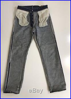 Vintage 60s Levis 501 Selvage Red Line Denim Blue Jeans Big E