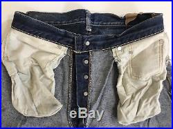 Vintage 60s Levis 501 Selvage Red Line Denim Blue Jeans Big E