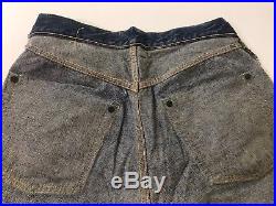 Vintage 60s Levis 501 Selvedge Red Line Denim Blue Jeans Big E hidden rivets