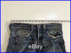 Vintage 60s Levis 501 Selvedge Red Line Denim Blue Jeans Big E original size 32