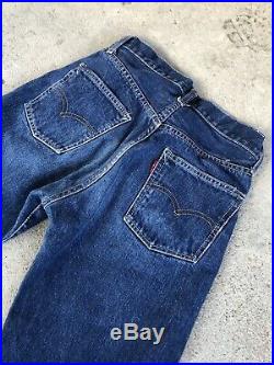 Vintage 60s Levis Big E 501 XX Selvedge Red Line Denim Jeans 27 26 Redlines