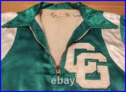 Vintage 60s WILSON CG Basketball Talon Zip Pullover Warm Up Satin Jacket Sz. 38