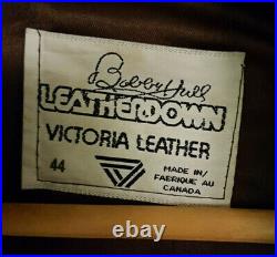 Vintage 70's Bobby Hull Victoria Leatherdown Jacket. Size 44 Superb Condition