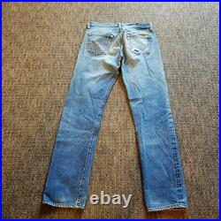 Vintage 70's Levis 501 RED LINE Selvedge Black Bar Tack Jeans 32 X 34