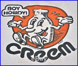 Vintage 70s 1972 CREEM Magazine Boy Howdy! R. CRUMB Rock Concert T SHIRT Derby S