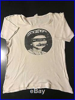 Vintage 70s 1977 Sex Pistols God Save Queen INSIDE OUT Promo T-Shirt Punk Rock