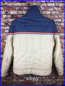 Vintage 70s 80s Pacific Trail Rainbow Stripe Reversible Jacket Vest Medium Retro