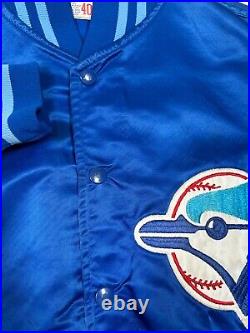 Vintage 70s/80s Toronto Blue Jays Team Issued Wilson Satin Bomber Jacket Size 40