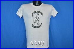 Vintage 70s FOLSOM PRISON 1898 GAY BAR SAN FRANCISCO LEATHER t-shirt SMALL S