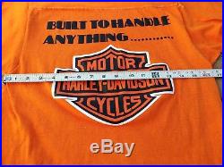 Vintage 70s Harley Davidson/ Champion Blue Bar Shirt Small NICE orange