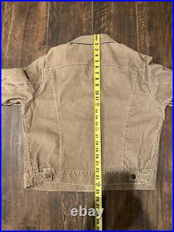 Vintage 70s Levi Strauss Light Brown Corduroy Jacket Size 44