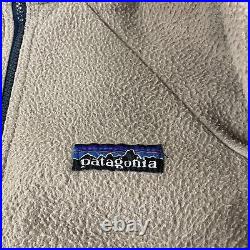 Vintage 70s Patagonia Deep Pile Fleece Mens Small Oatmeal Bomber Full Zip Adult