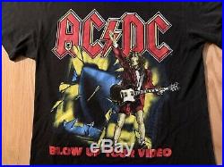 Vintage 80's 1988 AC/DC Blow Up Your Video World Concert Tour T-Shirt S/M