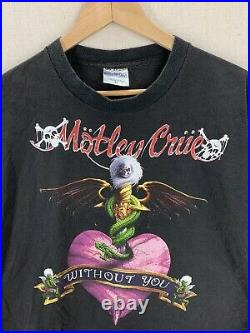Vintage 80's Motley Crue Dr Feelgood Without You Pushead Rock Band T-Shirt L/XL