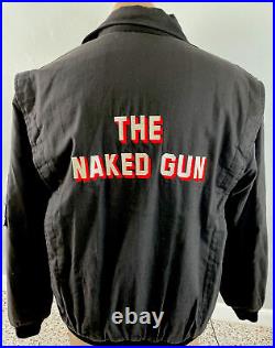 Vintage 80's THE NAKED GUN Movie Promo CREW Vest Jacket Lg Leslie Neilson 1988