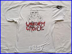 Vintage 80's UNIFORM CHOICE T-Shirt Minor Threat Cro-Mags Judge BOLD Warzone HC