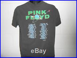 Vintage 80s 1987 Pink Floyd Concert Tour T-Shirt Fits Small Paper Thin