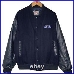 Vintage 80s 90s Ford Varsity Letterman Bomber Jacket XL