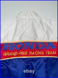 Vintage 80s/90s Honda Grand Prix Racing Team Satin Race Jacket Size Medium