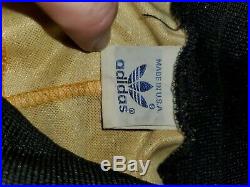 Vintage 80s Adidas yellow Goalie Goalkeeper USA Soccer Padded Jersey Shirt