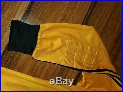 Vintage 80s Adidas yellow Goalie Goalkeeper USA Soccer Padded Jersey Shirt