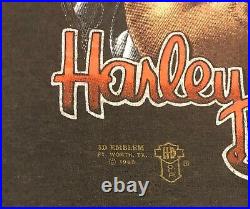 Vintage 80s Harley Davidson 3D Emblem Hog Power Tshirt Medium Made In USA