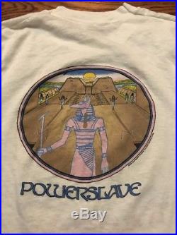 Vintage 80s Iron Maiden Powerslave Tour/ Band Muscle T-shirt XS/ Small